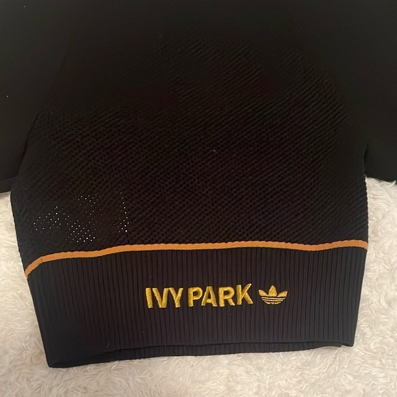 Adidas women’s ivy park black mesa knit crop tops - Picture 8 of 14